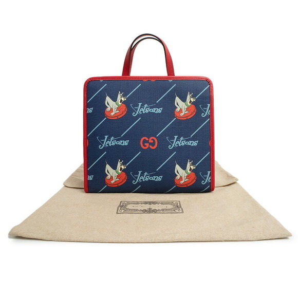 Gucci The Jetsons collaboration handbag Supreme canvas Navy Blue red - Picture 2 of 9